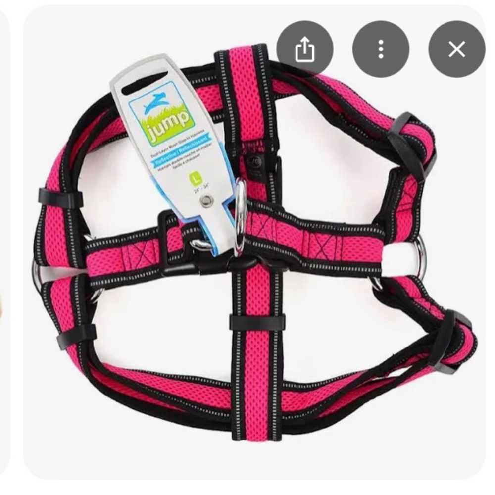 Jump Vibrant Pink and Black Pet Harness